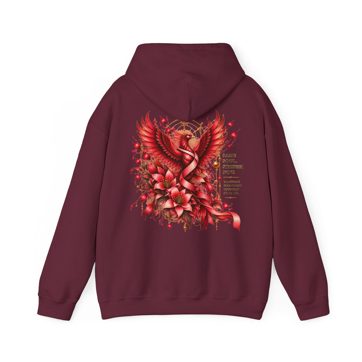 Phoenix Floral Hoodie — Redemption & Rebirth Graphic Sweatshirt