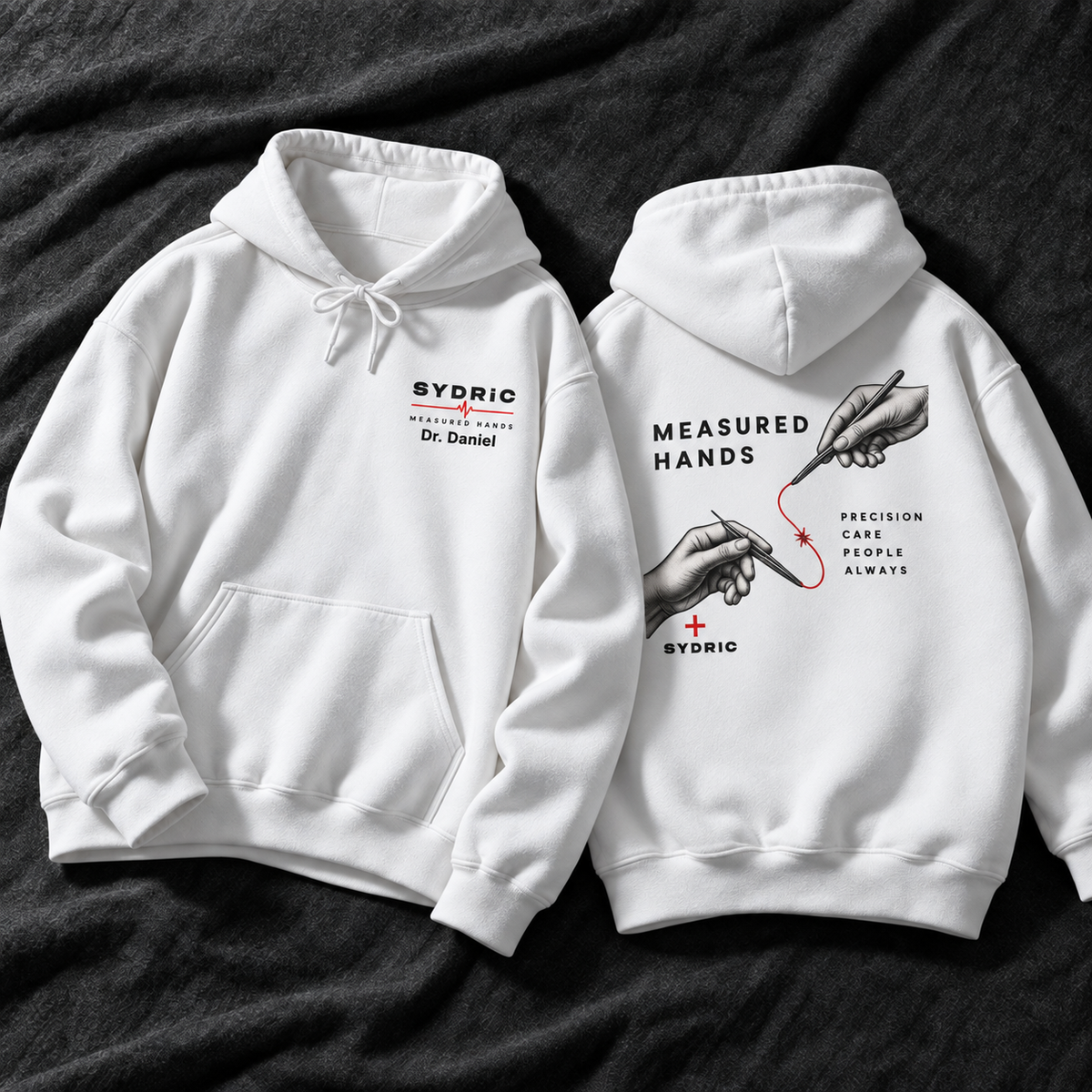 Measured Hands - Personalized Surgery Hoodie