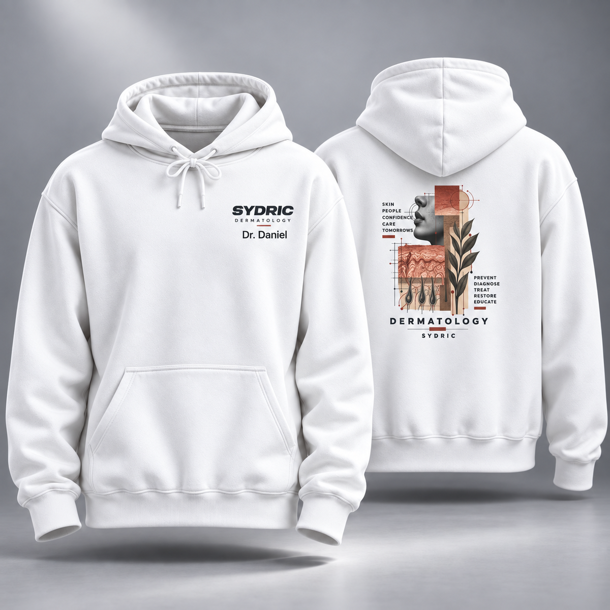 Skin. Confidence. Care. - Personalized Dermatology Hoodie