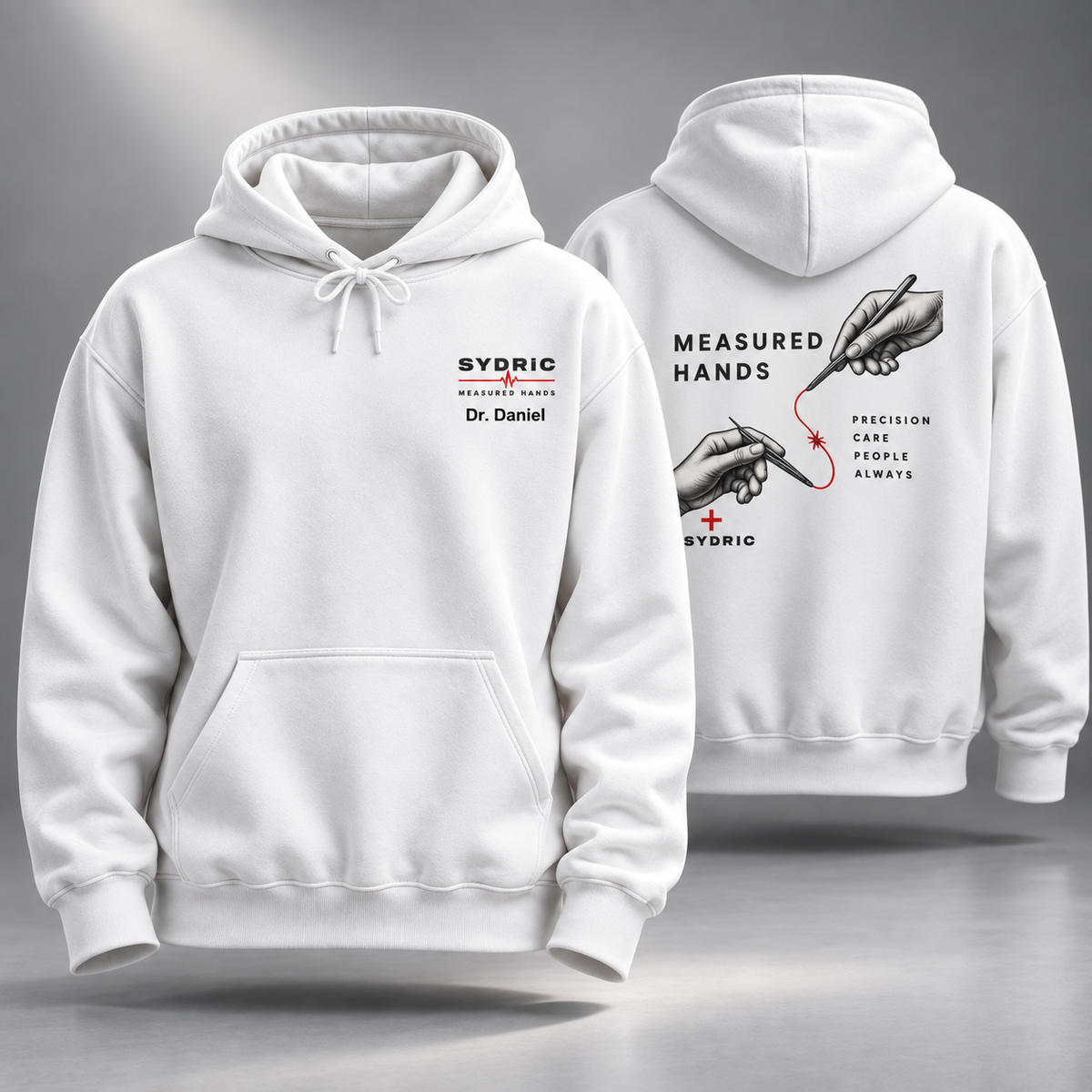 Measured Hands - Personalized Surgery Hoodie