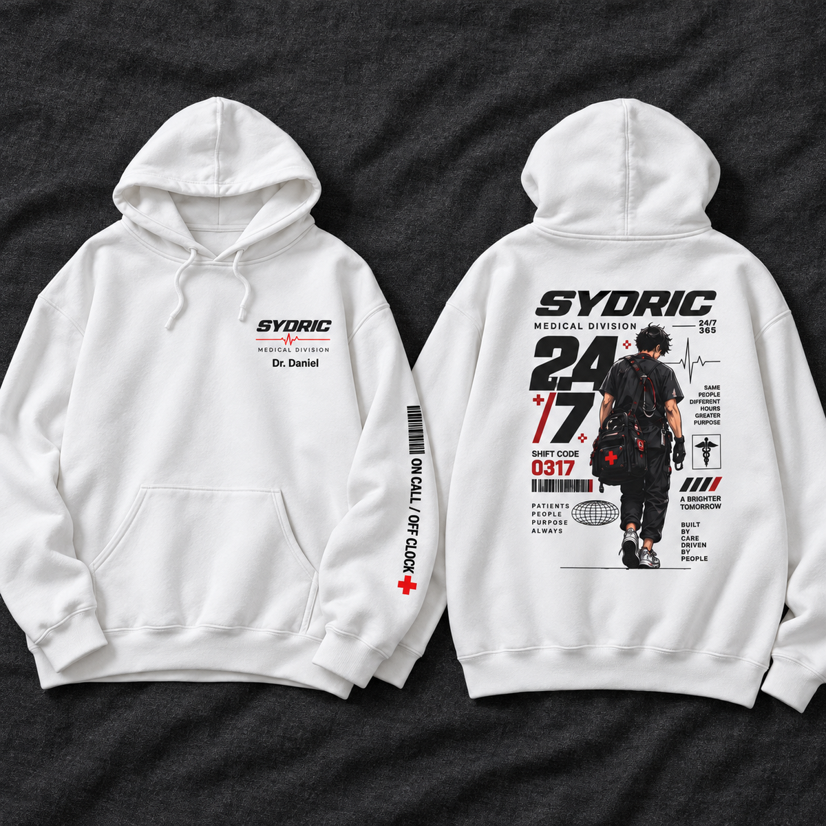 24/7 Shift Code - Personalized Medical Division Hoodie