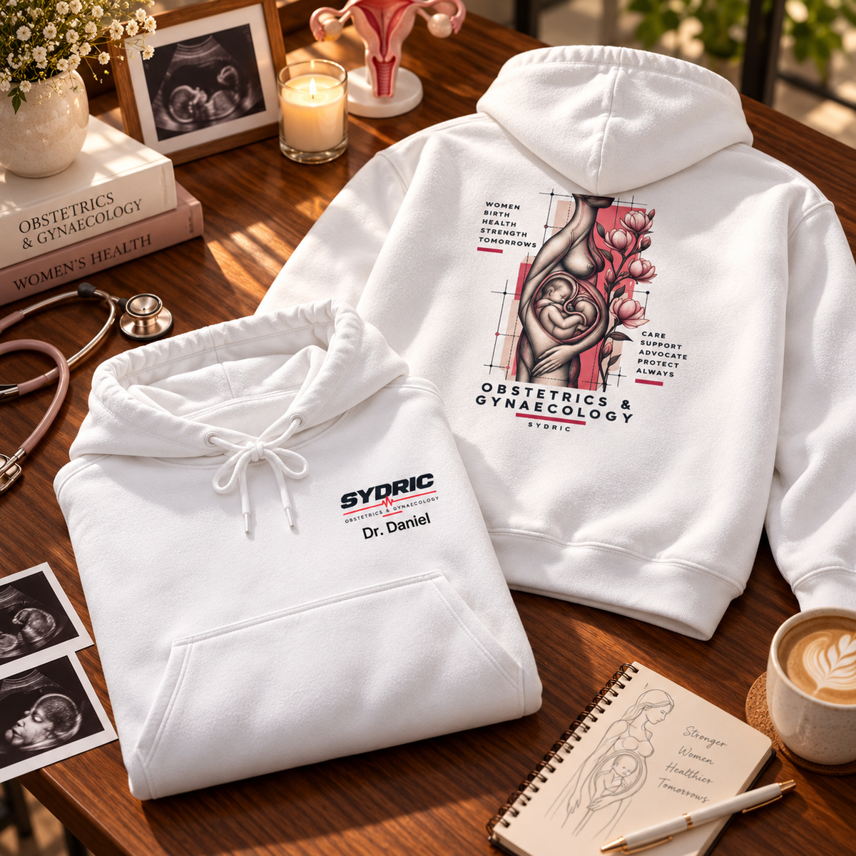 Women. Birth. Health. - Personalized OB-GYN Hoodie