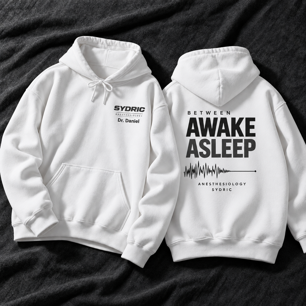 Between Awake & Asleep - Personalized Anesthesiology Hoodie