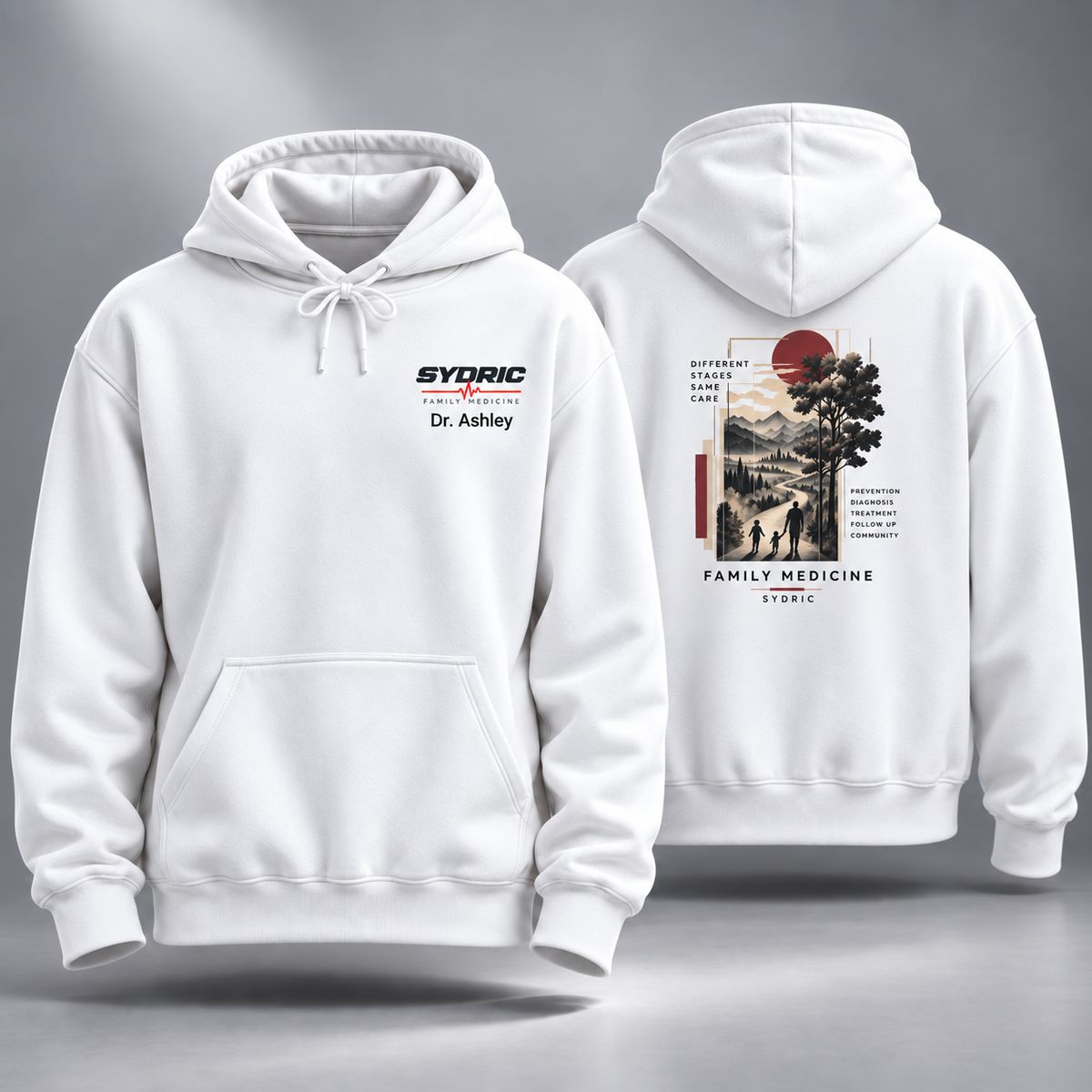 Different Stages. Same Care. - Personalized Family Medicine Hoodie