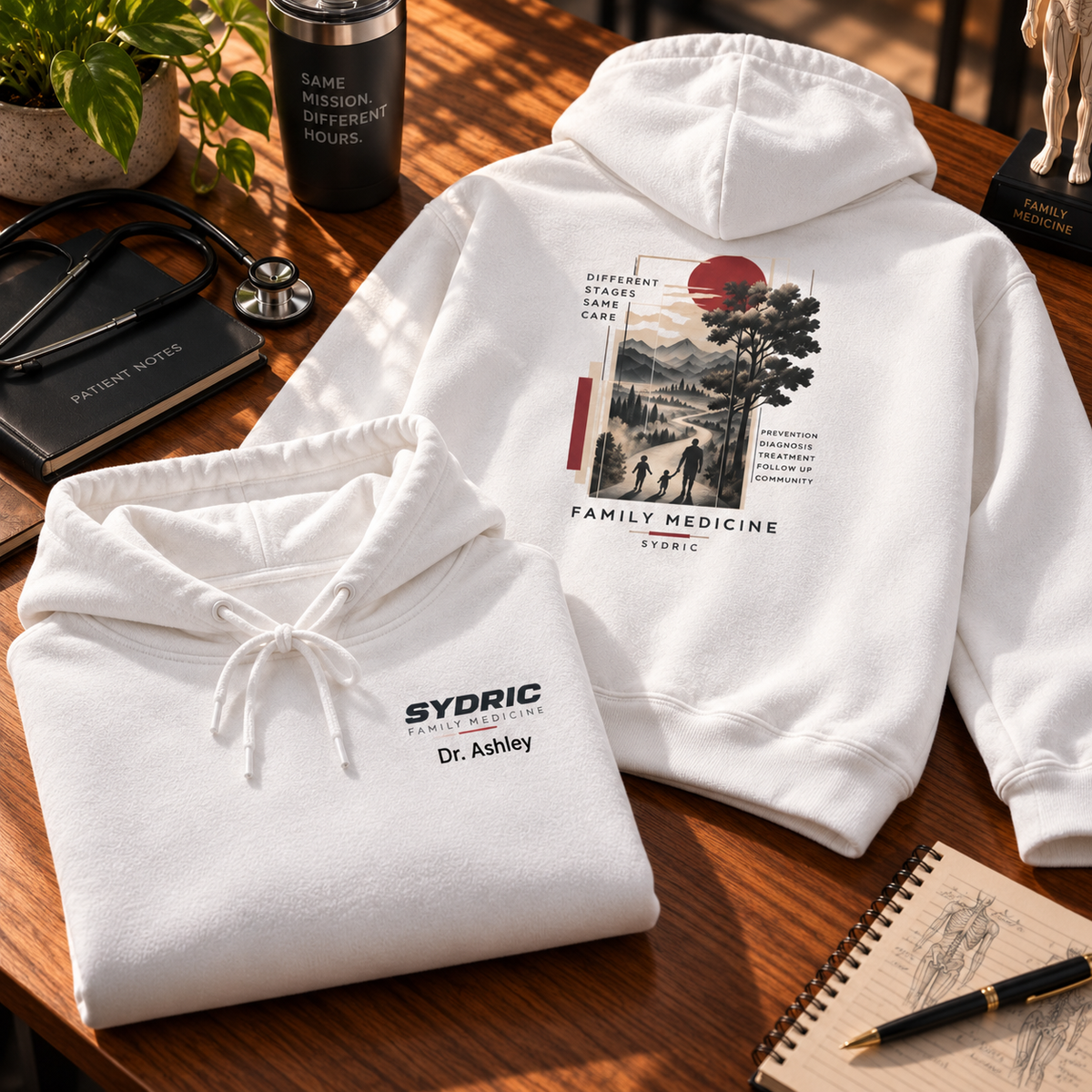 Different Stages. Same Care. - Personalized Family Medicine Hoodie