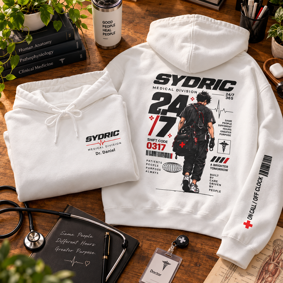 24/7 Shift Code - Personalized Medical Division Hoodie