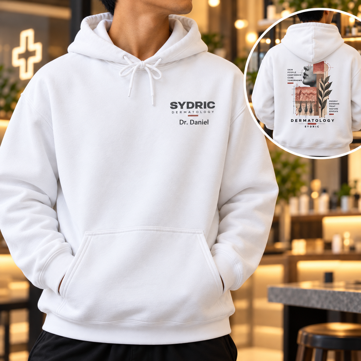 Skin. Confidence. Care. - Personalized Dermatology Hoodie